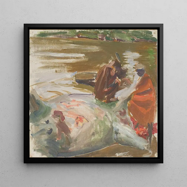 Écorcher un hippopotame - Akseli Gallen-Kallela