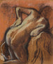 Po kąpieli kobieta susząca się (Konflikt przypadków) - Edgar Degas — widok dzieła