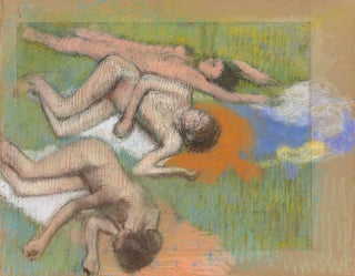 Po kąpieli, trzy nagie kobiety - Edgar Degas — widok dzieła