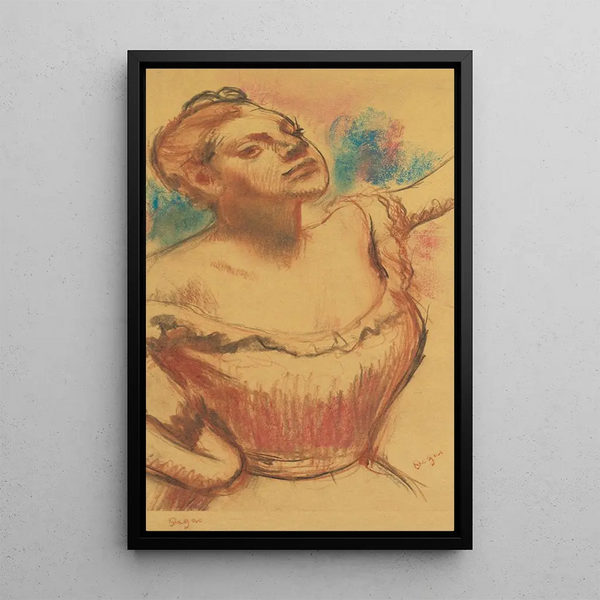 Buste de danseuse au corsage rouge - Edgar Degas — oprawiony obraz na ścianie