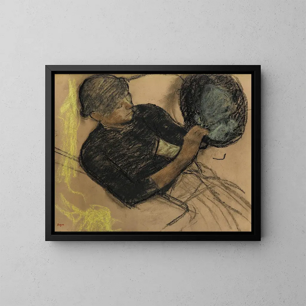 u modystki - Edgar Degas — oprawiony obraz na ścianie