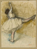 Tancerz rozciągający się na drążku - Edgar Degas — widok dzieła