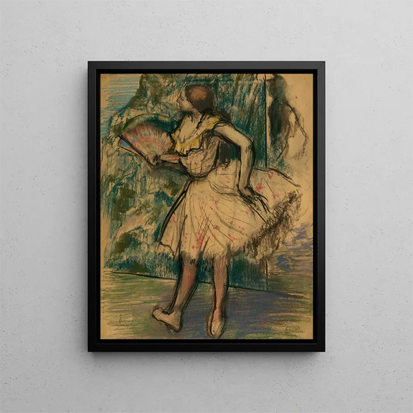 Tancerka z wachlarzem - Edgar Degas — oprawiony obraz na ścianie