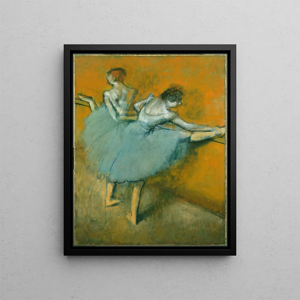 Tancerze przy drążku - Edgar Degas — oprawiony obraz na ścianie