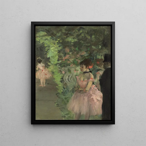Tancerze za kulisami - Edgar Degas — oprawiony obraz na ścianie