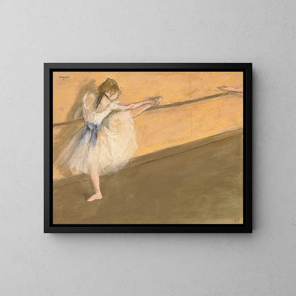 Tancerka przy drążku - Edgar Degas — oprawiony obraz na ścianie