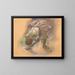 Tancerka poprawiająca swoją baletkę - Edgar Degas — oprawiony obraz na ścianie