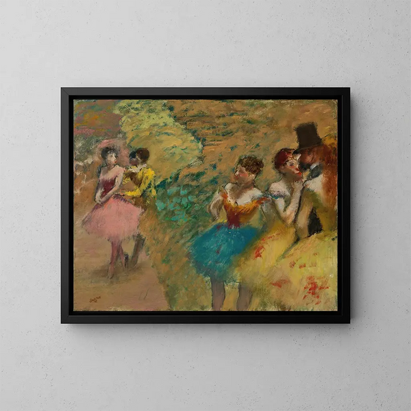 Tancerki za kulisami opery - Edgar Degas — oprawiony obraz na ścianie