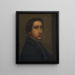 Degas w czarnym płaszczu - Edgar Degas — oprawiony obraz na ścianie