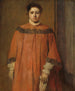 Dziewczyna w czerwieni - Edgar Degas — widok dzieła