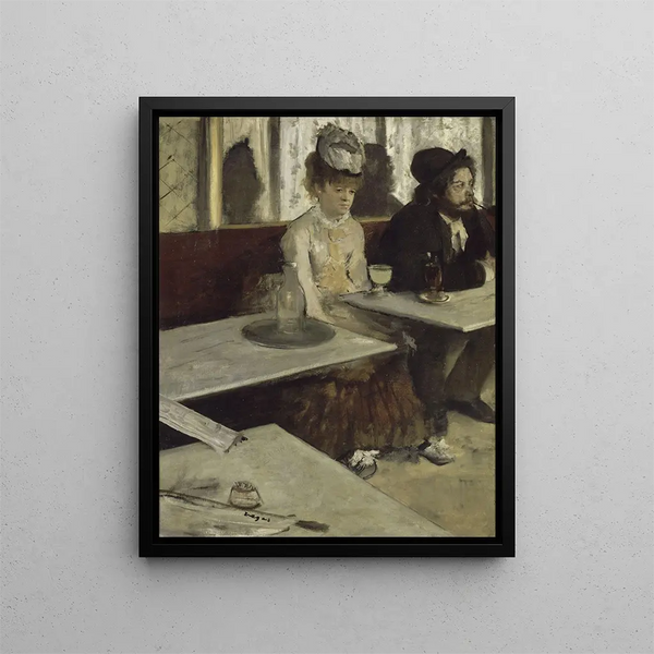 W kawiarni - Edgar Degas — oprawiony obraz na ścianie
