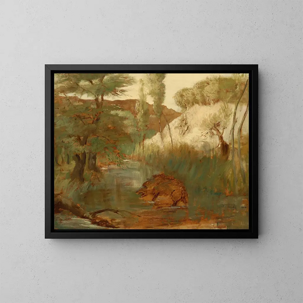Le Sanglier - Edgar Degas — oprawiony obraz na ścianie