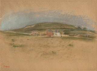 Domy u stoku klifu - Edgar Degas — widok dzieła