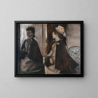 Madame Jeantaud w lustrze - Edgar Degas — oprawiony obraz na ścianie