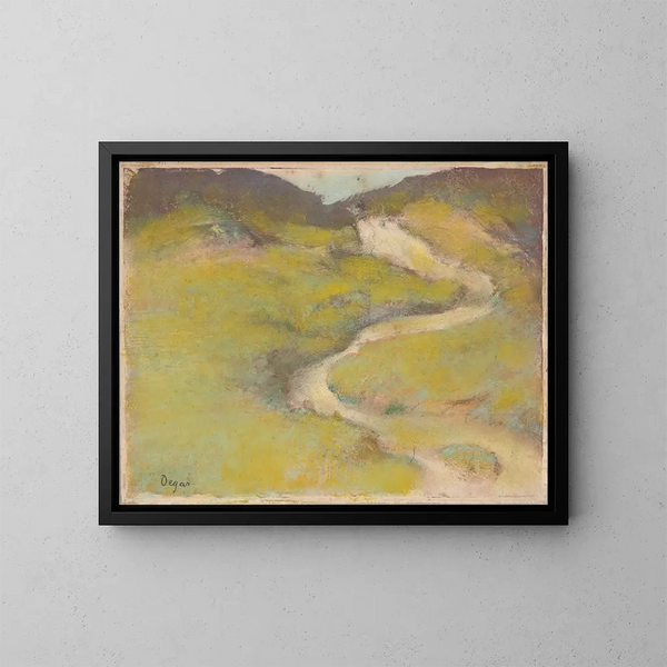 Ścieżka w polu - Edgar Degas — oprawiony obraz na ścianie