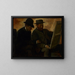 Paul Lafond i Alphonse Cherfils badający obraz - Edgar Degas — oprawiony obraz na ścianie