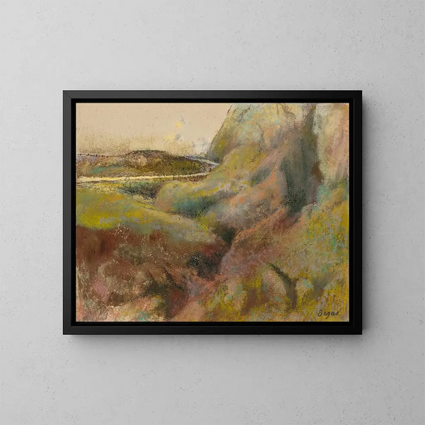 pejzaż - Edgar Degas — oprawiony obraz na ścianie