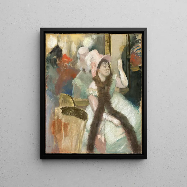 Portret na podstawie balu kostiumowego Portret pani Dietz-Monnin - Edgar Degas — oprawiony obraz na ścianie