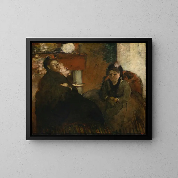 Portret pani Lisle i pani Loubens - Edgar Degas — oprawiony obraz na ścianie