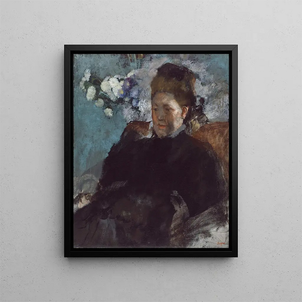 Portret kobiety - Edgar Degas — oprawiony obraz na ścianie