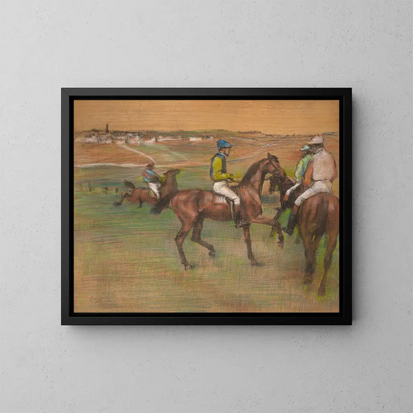 Wyścig konny - Edgar Degas — oprawiony obraz na ścianie