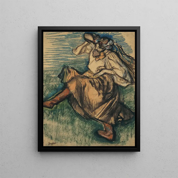 Tancerka rosyjska - Edgar Degas — oprawiony obraz na ścianie