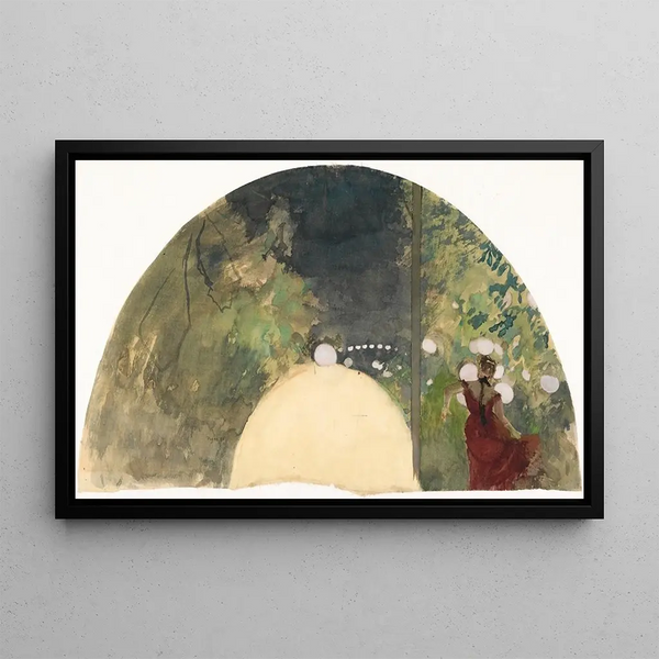Śpiewak w paryskim kawiarni-ogrodzie - Edgar Degas — oprawiony obraz na ścianie