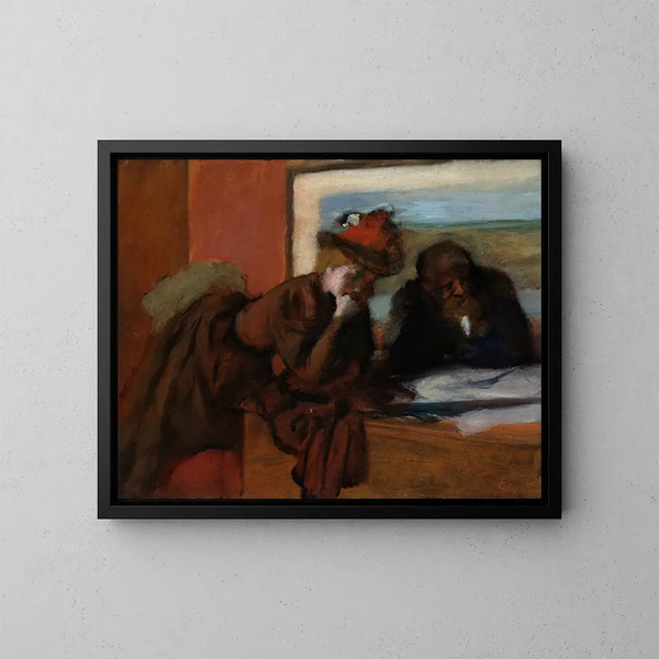 La Conversation - Edgar Degas — oprawiony obraz na ścianie