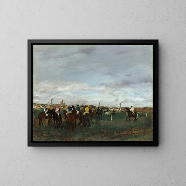 Wyścigi - Edgar Degas — oprawiony obraz na ścianie