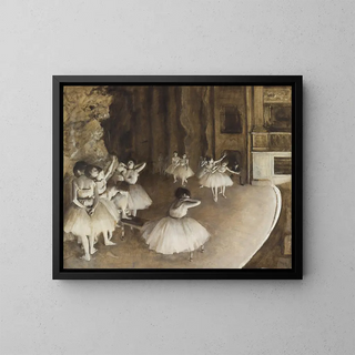 La Répétition du ballet sur scène - Edgar Degas — oprawiony obraz na ścianie