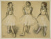 Trzy studia tancerki w czwartej pozycji - Edgar Degas — widok dzieła