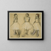 Trzy studia tancerki w czwartej pozycji - Edgar Degas — oprawiony obraz na ścianie