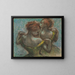 dwóch tancerek w półpostaci - Edgar Degas — oprawiony obraz na ścianie