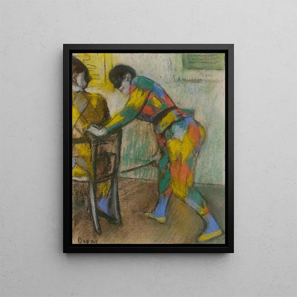 Dwóch Arlekinów - Edgar Degas — oprawiony obraz na ścianie