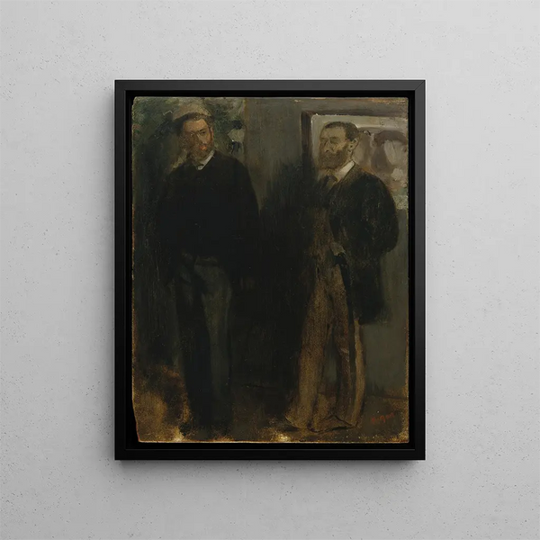 Dwóch mężczyzn - Edgar Degas — oprawiony obraz na ścianie