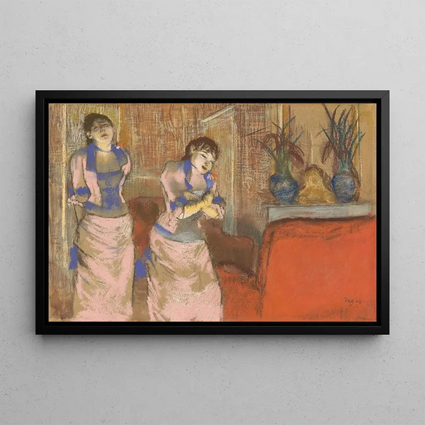 Dwie kobiety - Edgar Degas — oprawiony obraz na ścianie