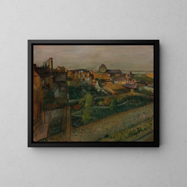 Widok na Saint-Valery-sur-Somme - Edgar Degas — oprawiony obraz na ścianie