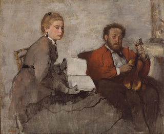 Wirtuoz skrzypiec i młoda kobieta - Edgar Degas — widok dzieła