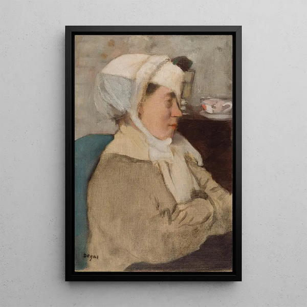 Kobieta z opaską - Edgar Degas — oprawiony obraz na ścianie