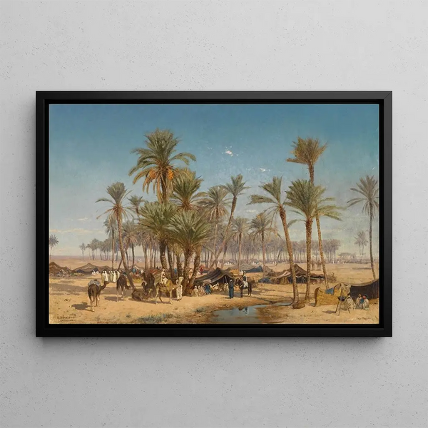 L'Oasis de Biskra - Edmund Berninger — oprawiony obraz na ścianie