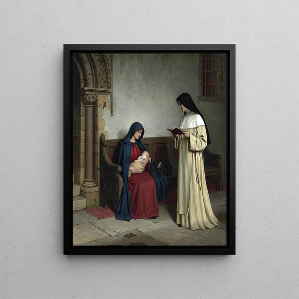 Livres et art Maternité - Edmund Blair Leighton — oprawiony obraz na ścianie
