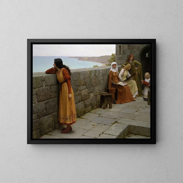 L'otage - Edmund Blair Leighton — oprawiony obraz na ścianie