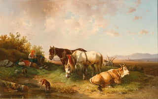 Edmund Mahlknecht - Resting in the Fields in the Background Perchtoldsdorf.webp