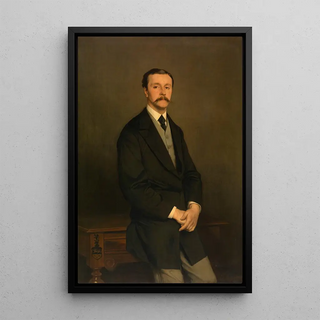 Portret mężczyzny - Édouard Agneessens — oprawiony obraz na ścianie