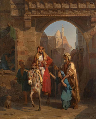 Edouard Girardet - Jeune mendiante dans une rue du Caire.webp