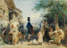 Scena wioski z żywą sceną - Édouard Girardet — widok dzieła