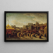 Wesołe miasteczko na placu Saint-Pierre Montmartre w 1861 roku - Édouard Hubert — oprawiony obraz na ścianie