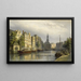 Le Singel à Amsterdam, vue vers la Monnaie - Eduard Alexander Hilverdink — oprawiony obraz na ścianie
