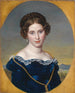 Portret damy na tle krajobrazu - Eduard Friedrich Leybold — widok dzieła