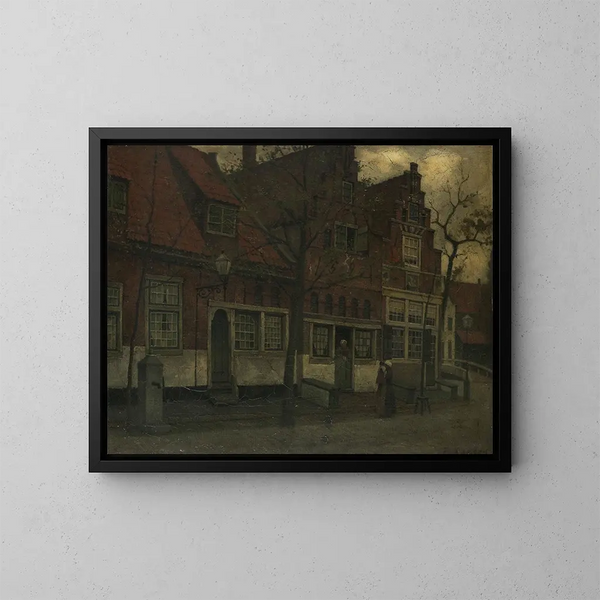 Domy na Breedstraat w Enkhuizen - Eduard Karsen — oprawiony obraz na ścianie